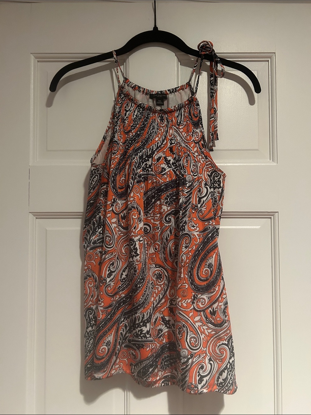 Ann Taylor Orange Paisley Halter Camisole